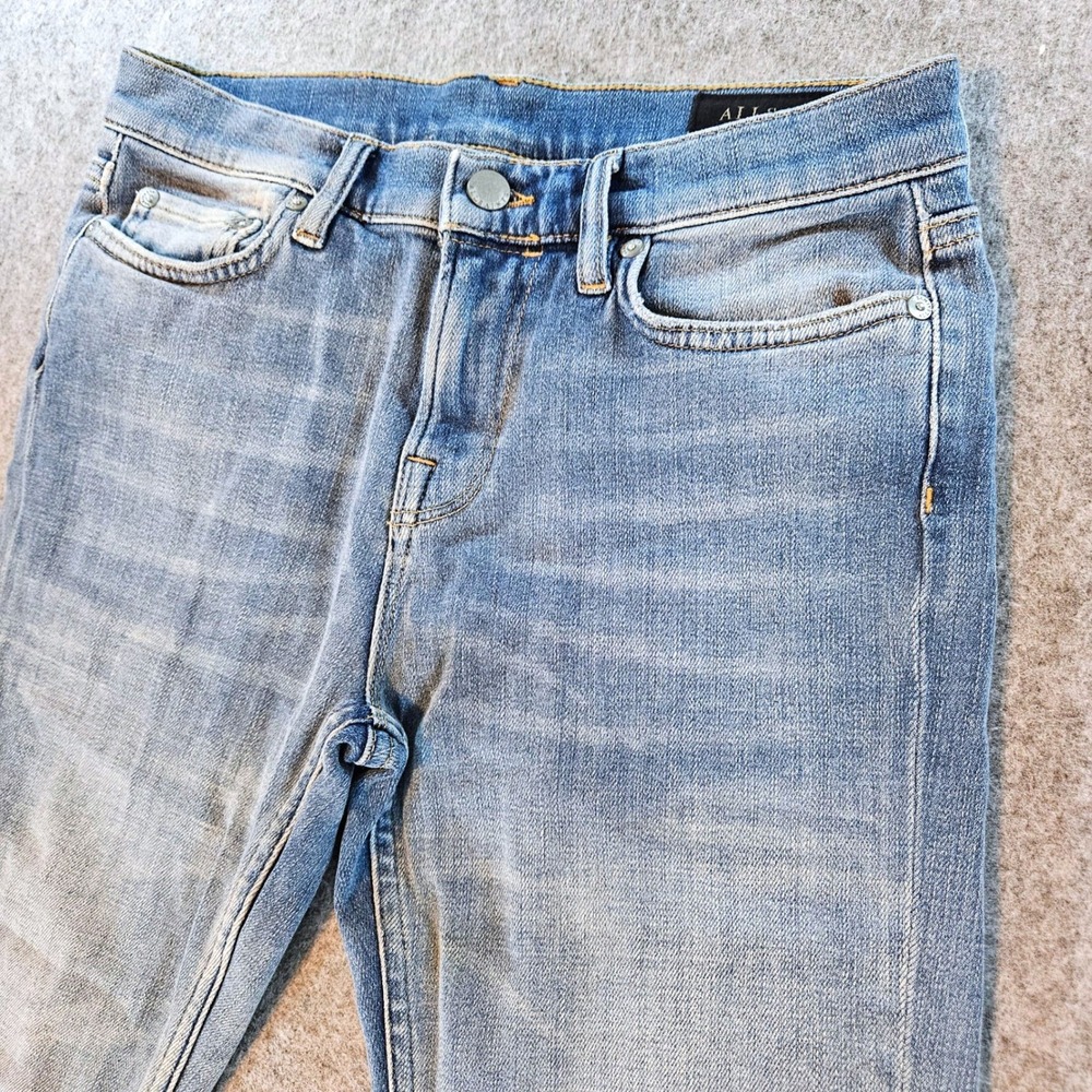 AllSaints Slim Boys Vintage Blue Wash Slim Leg Denim Jeans Size 25